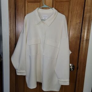 Cream Oversized Shacket